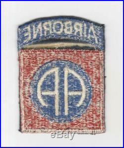 Very Rare WW 2 US Army 82nd Airborne Black Base Patch Attached Tab Inv# M828