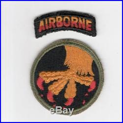 Vet Altered Bloody US Army 17th Airborne Division Patch & Tab Inv# H735