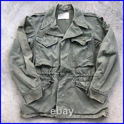 Vintage 1940s WW2 U. S. Army M-1943 Field Jacket M43 Sz 34S With Patch Dated 1948