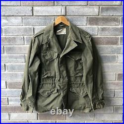 Vintage 1940s WW2 U. S. Army M-1943 Field Jacket M43 Sz 34S With Patch Dated 1948