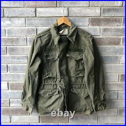 Vintage 1940s WW2 U. S. Army M-1943 Field Jacket M43 Sz 34S With Patch Dated 1948