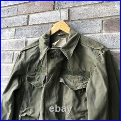 Vintage 1940s WW2 U. S. Army M-1943 Field Jacket M43 Sz 34S With Patch Dated 1948