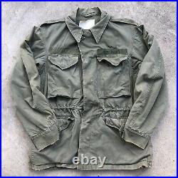 Vintage 1940s WW2 U. S. Army M-1943 Field Jacket M43 Sz 34S With Patch Dated 1948