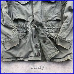 Vintage 1940s WW2 U. S. Army M-1943 Field Jacket M43 Sz 34S With Patch Dated 1948