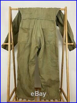 Vintage 1940s WWII US Army HBT Coveralls Patches 13 StarsSee measurements