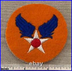 Vintage 1940s WWII US UNITED STATES Army Air Force PATCH Reverse Color Badge