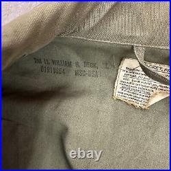 Vintage 1943 US Army Field Jacket With Mt. Fuji Patch Stenciled Size 40 L