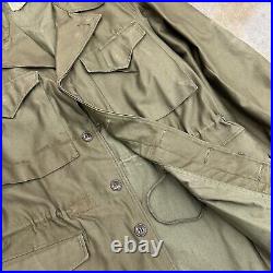 Vintage 1943 US Army Field Jacket With Mt. Fuji Patch Stenciled Size 40 L