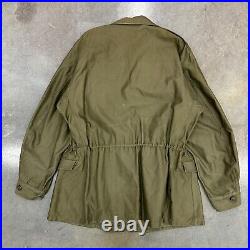 Vintage 1943 US Army Field Jacket With Mt. Fuji Patch Stenciled Size 40 L