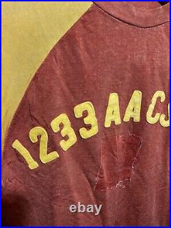 Vintage 40s 50s Military Shirt AACS Squadron Baseball Raglan