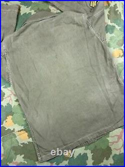 Vintage 40s M-47 US Army HBT Jacket Shirt 13 Star PATCHED SGM WWII Korean War