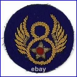 Vintage Authentic WWII US Army 8th Air Force Bullion Theater Made Patch -A
