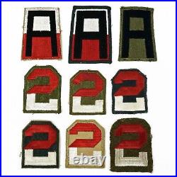 Vintage Authentic WWII US Army Mixed Field Army 52 Patch Collection -A