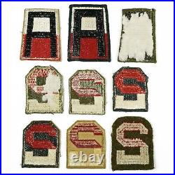 Vintage Authentic WWII US Army Mixed Field Army 52 Patch Collection -A