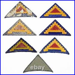 Vintage Authentic WWII US Army Mixed Field Army 52 Patch Collection -A