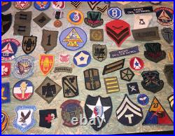 Vintage Lot 80 Military Patches WW2 Vietnam Korea Germany Army America 40s -60s