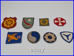 Vintage Lot of 8 WW2 US Army Insignia Patches