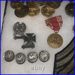 Vintage Military Lot Medals -Patches-Buttons -WW2-Vietnam-US-Army/Navy/READ