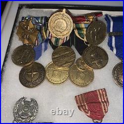 Vintage Military Lot Medals -Patches-Buttons -WW2-Vietnam-US-Army/Navy/READ