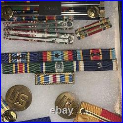 Vintage Military Lot Medals -Patches-Buttons -WW2-Vietnam-US-Army/Navy/READ