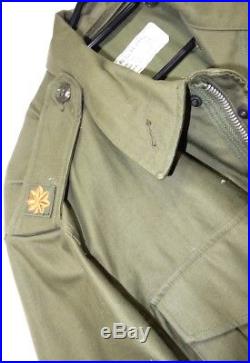 Vintage Military US Army Field Jacket with Major Patch, Reg Small, 33-37 Chest