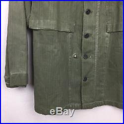 Vintage Original Korean Vietnam War WWII Us Army Combat Shirt Patches Button 50s