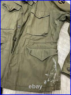 Vintage Post WW2 Japan Occupation Era US Army Field Coat Jacket Ryukyu Patch M43