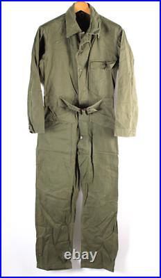 Vintage US Army 13 Star Herring Bone Twill Mechanic Coveralls Mens Size Medium