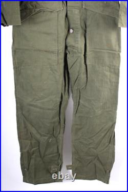 Vintage US Army 13 Star Herring Bone Twill Mechanic Coveralls Mens Size Medium