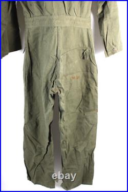 Vintage US Army 13 Star Herring Bone Twill Mechanic Coveralls Mens Size Medium