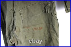 Vintage US Army 13 Star Herring Bone Twill Mechanic Coveralls Mens Size Medium