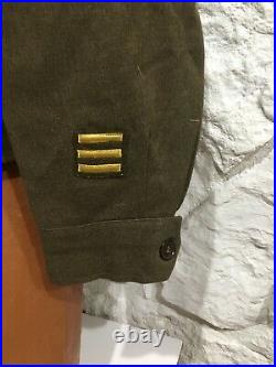 Vintage US WWII AAC 15th Army Air Corps Force Ike Jacket Patches Sz 40 1944