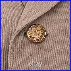 Vintage Us Army Uniform Officer Dress Jacket Patch Post Ww2 Size 42