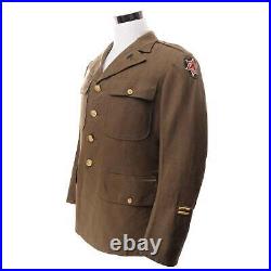 Vintage Us Army Uniform Wool Dress Jacket Patch 1940s Ww2 Size 40s