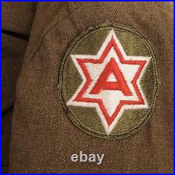 Vintage Us Army Uniform Wool Dress Jacket Patch 1940s Ww2 Size 40s