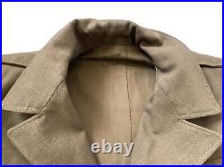 Vintage WW2 Style US Army Wool Cropped IKE Jacket Coat 50s WithPatches 42S MCM