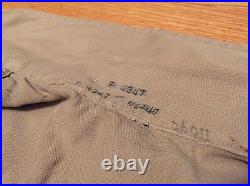 Vintage WWII US. Army Military Khaki Tan Official Dress Uniform Patch Shirt