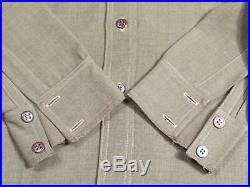 Vintage WWII US Army Uniform Shirt Military 1940s Service Forces Patch Wool Gab