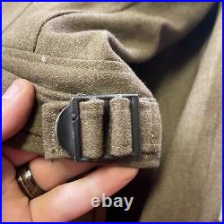 Vintage WWII US Army wool uniform patched T. D. M jacket 36r pants 32x31 tie