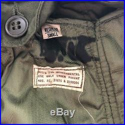 Vintage WWII US Military Army Wool Lined Trench Coat Size Small XXI Corps Patch