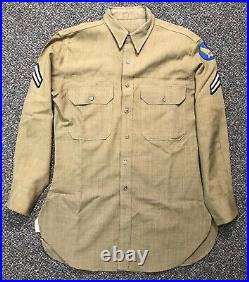 Vintage WWII US Military Wool Shirt Uniform Patches Army Air Forces