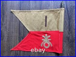 Vintage WWII/ Vietnam Era Guidon Unit Flag US Army Military With Pole Free Ship