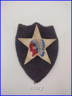 Vintage World War II US Army 2nd Infantry Embroider Shoulder Patch