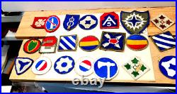 Vintage World War Two U. S. Army Shoulder Patches (40)