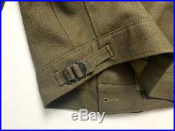 Vtg 1940s WWII FOURTH US ARMY Officers Field Jacket 38 R patch Wool IKE coat WW2
