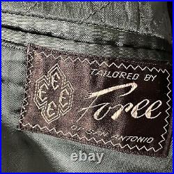Vtg 40's US Army Officers Dress Jacket Military World War Ground Forces Patch 42