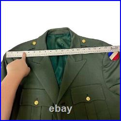 Vtg 40's US Army Officers Dress Jacket Military World War Ground Forces Patch 42