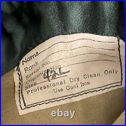 Vtg 40's US Army Officers Dress Jacket Military World War Ground Forces Patch 42