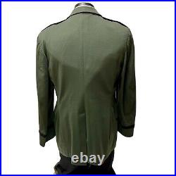 Vtg 40's US Army Officers Dress Jacket Military World War Ground Forces Patch 42
