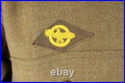 Vtg Men's 1933 Pre WWII US Army Wool Uniform Shirt With WW2 Alaska Patch Sz M ADC